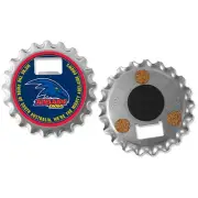 Adelaide Crows AFL Fridge Magnet Bottle Opener Coaster 3 in 1 Gadget Gift