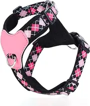 Black Medium No Pull Dog Harness with 2 Leash Clips, Easy Walk Pet Harness Medium Sized Dog, Adjustable Dog Vest Harness (Black, M)
