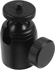 OKUMEYR Ball Head Mount Tripod Clamp Adjustable Camera Head Mount for DSLR Smartphone Rotation Stable Shake Design for Live Streaming Vlogging Compact Lightweight Tripod Accessory