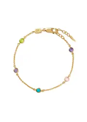 Missoma Hot Rox 18kt Gold-plated Bracelet ONE SIZE
