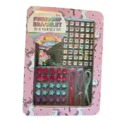 Unicorn Friendship Bracelet DIY Kit Ages 5+ With Reusable SEE THROUGH TOP TIN.
