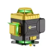 4D 16 Line Laser Level - 360o Self-Leveling, Green Beam