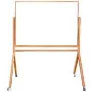 J.Burrows Mobile Magnetic Whiteboard 1178x878mm Pine Frame