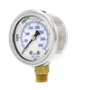 Liquid Filled Lower Mount Pressure Gauge with 2" Dial, 0-5000 PSI, 1/4" Male NPT