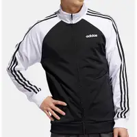 在飛比找ETMall東森購物網優惠-Adidas 2020男時尚色塊黑白色運動立領拉鍊夾克