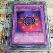 RING OF DESTRUCTION TRAP CARD RARE LIMITED EDITION 1996 YUGIOH NM IOC-SE3 CARD