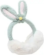 [LIFKOME] Earmuffs Cute Giraffe Accessories Tummy Time Pillow Tummy Time Furry Ear Warmers for Christmas Ear Muffs Ears Protector Adorable Ear Fur Headband Plush Green