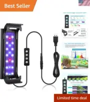 Compact 7W Full Spectrum Aquarium Light for Freshwater Tanks, Remote-Controlled