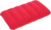 Gatuida 2 Pcs PVC Flocking Inflatable Camping Pillow Portable Waist Cushion for Outdoor Travel Ergonomic Neck Support for Napping Train Flight Red