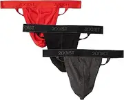 2(X)IST Men's Essential Cotton 3 Pack Y-Back Thong
