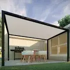 PATIO 8-15FT Gray Sun Shade Sail Straight Edge Rectangle UV-Anti for Canopy
