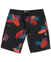 Volcom Mens Bermuda 17" Board Shorts Black Size 38