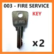 2 x Fire Brigade 003 Key Cut To Code for Australian Emergency Services Locks