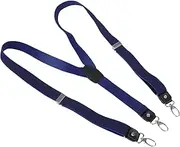 [GLSTOY] Men Adjustable Double Strap Suspenders Hook Mechanism Elastic Back Design for Formal and Casual Wear for Work Weddings and Everyday Use