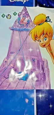 Wonderful World of Disney Girls' Teen Peter Pan Tinkerbell Bed Canopy Purple NEW