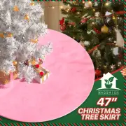 47 In Pink Velvet Christmas Tree Skirt Round Xmas Tree Skirt Home Holiday Décor