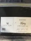 Sweet Home King 4 Piece Sheet Set 1800 Thread Count Black