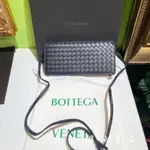 二手 BOTTEGA VENETA BV 寶緹嘉 藏藍色 編織 牛皮 WOC 單肩包 斜背包