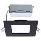SATCO 10W LED SLIMFIT 4" DOWNLIGHT CCT SELECTABLE - SQUARE/BLACK