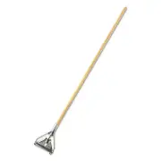 Rubbermaid Commercial Invader Side-Gate Wet-Mop Handle, 60", 1-1/8"Dia, Wood/Ste