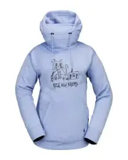 Volcom Riding Hydro Pullover Women's Sweatshirt, Crystal Blue, X-Large