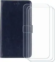 LCEHTOGYE Cover for Lebest L20 2109 + 3 Slice HD Tempered Glass,Shell BracketBumper Protective Back Case - Anti-Scratch Screen Protector for Lebest L20 2109 - HZFM -SBlue