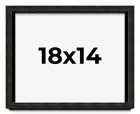 18x14 Shadow Box Black Rustic Barnwood Display Frame | 1.125 Inch Deep | 0.875