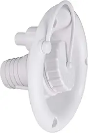 RecPro RV Round Fresh Water Gravity Fill Hatch Inlet | RV Water Fill Hatch | Camper Water Inlet Hatch | Trailer Water Fill Hatch Inlet (White, No Quick Fill) | Made in America