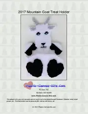 Mountain Goat Treat Holder- Plastic Canvas Pattern or Kit