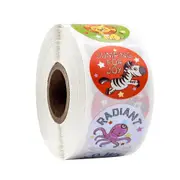 500Pcs/roll kawaii child Reward stickers Stationery Scrapbooking Stickers Birthday Present Decoration Envelope Seal Labels Stickers