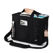 GGP Black Large Capacity Multi Compartment Tote Bag Stylish And Versatile For Women, Ideal For Organizing Essentials Or As A Mommy Bag(Photography Props Not Included)