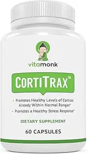 CortiTraxTM Bio-Enhanced Natural Cortisol Blocker - Doctor Formulated Cortisol Manager & Stress Relief Supplement - Integrative Adrenal Fatigue Health Support for Optimal Hormone Levels - 60 Capsules