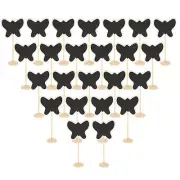 24Pcs Mini Chalkboard Signs with Easel Stand, Black (Butterfly Shape, 6.9"x3.1")