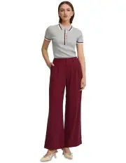 [Oxford] Pascale Rib Polo Top in Silver