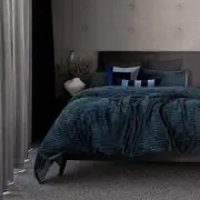 Bambury Channel Petrol Quilt Cover Set