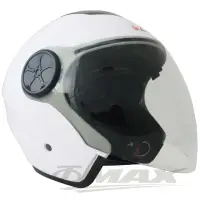 在飛比找momo購物網優惠-LAUS雙鏡片半罩大頭機車安全帽CA313-白色(贈6入免洗