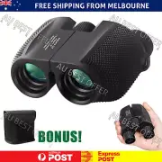 Foldable Waterproof Binoculars 10x25 BAK4 Prism Hunts Birding Telescope Scope AU