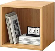 1 Tier Wood Cube Box,Floor Standing Bookcase,Display Storage Unit,Cube Storage Rack,Closet Organizer,Cubby Storage System,Stackable Cubby Shelf,for Living Room, Den
