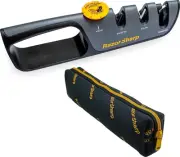 RAZORSHARP Knife Sharpener With Adjustable Angle Guide Diamond-Coated Ceramic