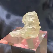 Green Spodumene var. Kunzite Hiddenite Etched Terminated Crystal 31g