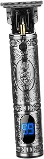 FOMIYES Retro Oil Head Hair Clipper Lcd Display Trimmer Men's Hair Pusher Safe Cutting Tool