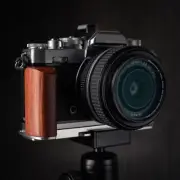 L Wood Hand Grip For Nikon ZFC Camera Aluminum Alloy Baseplate AK Quick Release