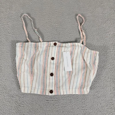 Outerknown Eclipse Tank Top Womens Small Linen Button Front New