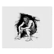 2 x 'Caveman Sitting' Microfibre Lens / Glasses Cleaning Cloths (LC00029223)