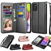 For Samsung Galaxy A03s Wallet Case Leather Card Holder Flip Cover Kickstand