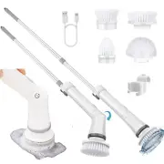 Electric Spin Scrubber ZD Pro Adjustable Cordless Brush with 6 Replaceable Heads