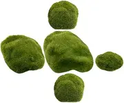 PRETYZOOM 5pcs Artificial Moss Stone Decoration Realistic Fake Moss Rocks for Garden Landscaping DIY Micro Landscape Decor Themed Wreaths Fairy Gardens and Terrariums