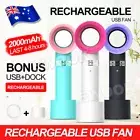 Degreen Portable Bladeless Hand Held Cooler Fan USB No Leaf Handy MINI fan