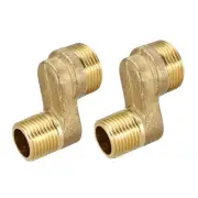 2 Pcs Bathtub Shower Faucet Adjustable Swing Arm G1/2-G3/4 Adapter 8-22mm