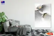 Black Grey & Gold Splash Abstract Wall Canvas Home Decor Australian Made Quality
